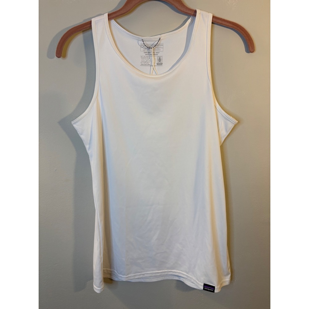 Patagonia White Capilene Cool Daily Performance Tank Top Womens XS